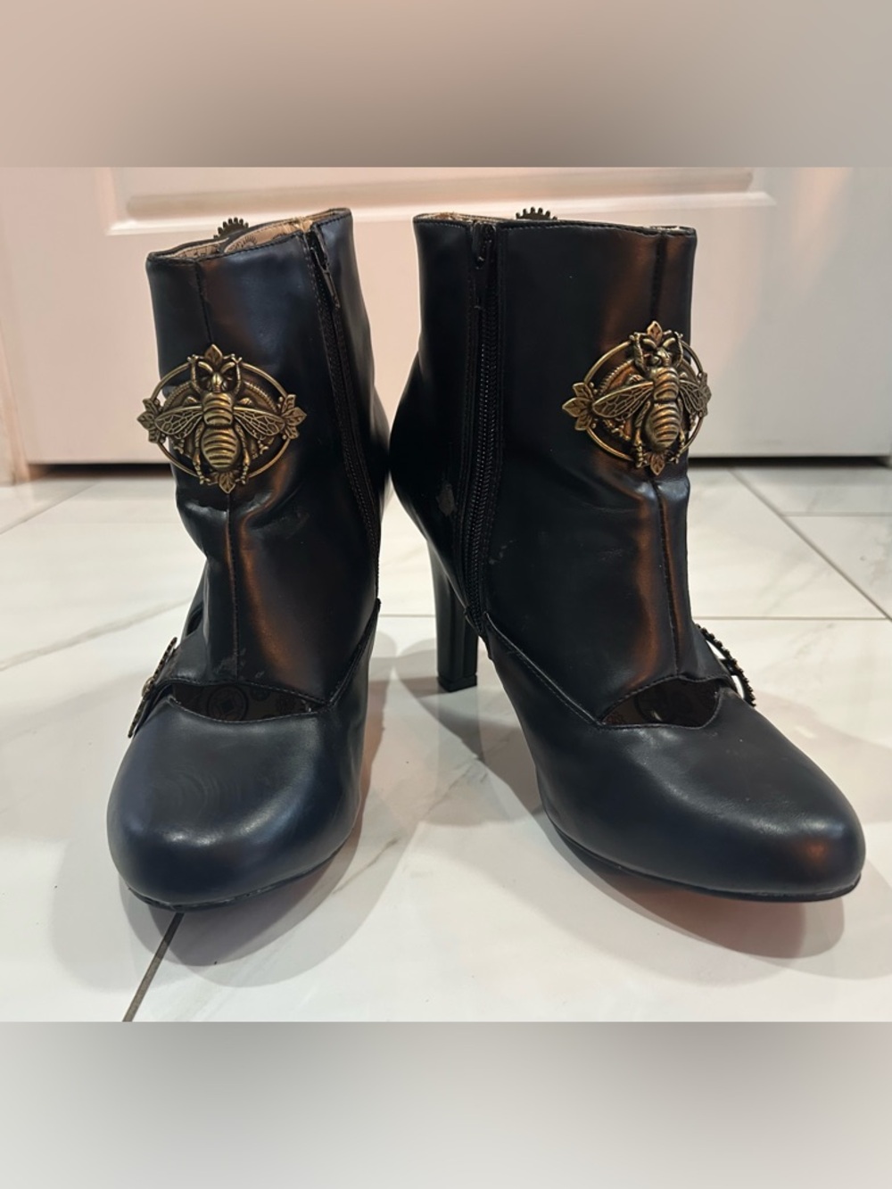 🔥 Demonia Tesla Steampunk Ankle Boots 🔥 Size 8 - Picture 5 of 7